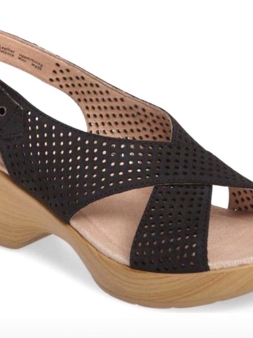 Dansko Jacinda Women’s Black Slingback Heeled Sandals Sz 8.5-9 /39 Platform